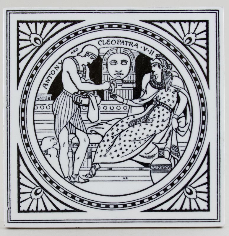 Tile Antony and Cleopatra c1880